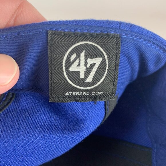 New England Patriots NFL Blue 47 Brand MVP Strapback Adjustable Hat - Picture 6 of 6
